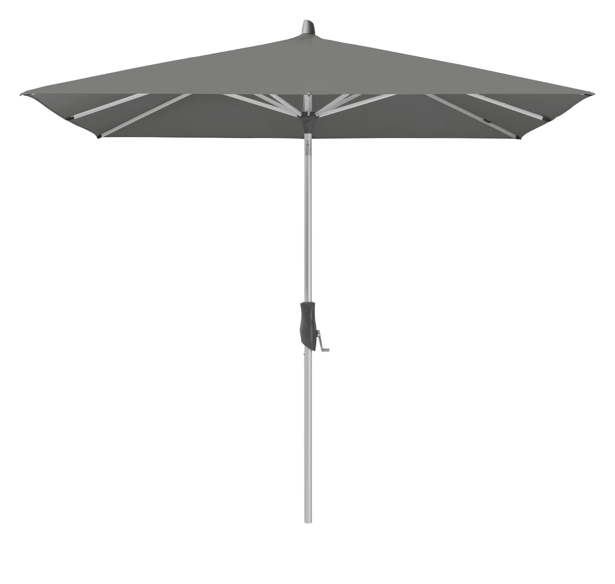 SONNENSCHIRM  250/200 cm  - Dunkelgrau/Silberfarben, Basics, Textil/Metall (250/200cm) - Glatz