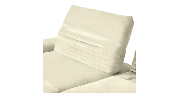 ECKSOFA  in Chenille Creme  170-195/280 cm  - Creme/Schwarz, Design, Textil/Metall (170-195/280cm) - Dieter Knoll