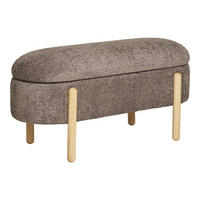 TRUHENBANK 97/40/48 cm Bouclé Braun Holzwerkstoff  - Naturfarben/Braun, Design, Holzwerkstoff/Textil (97/40/48cm) - MID.YOU