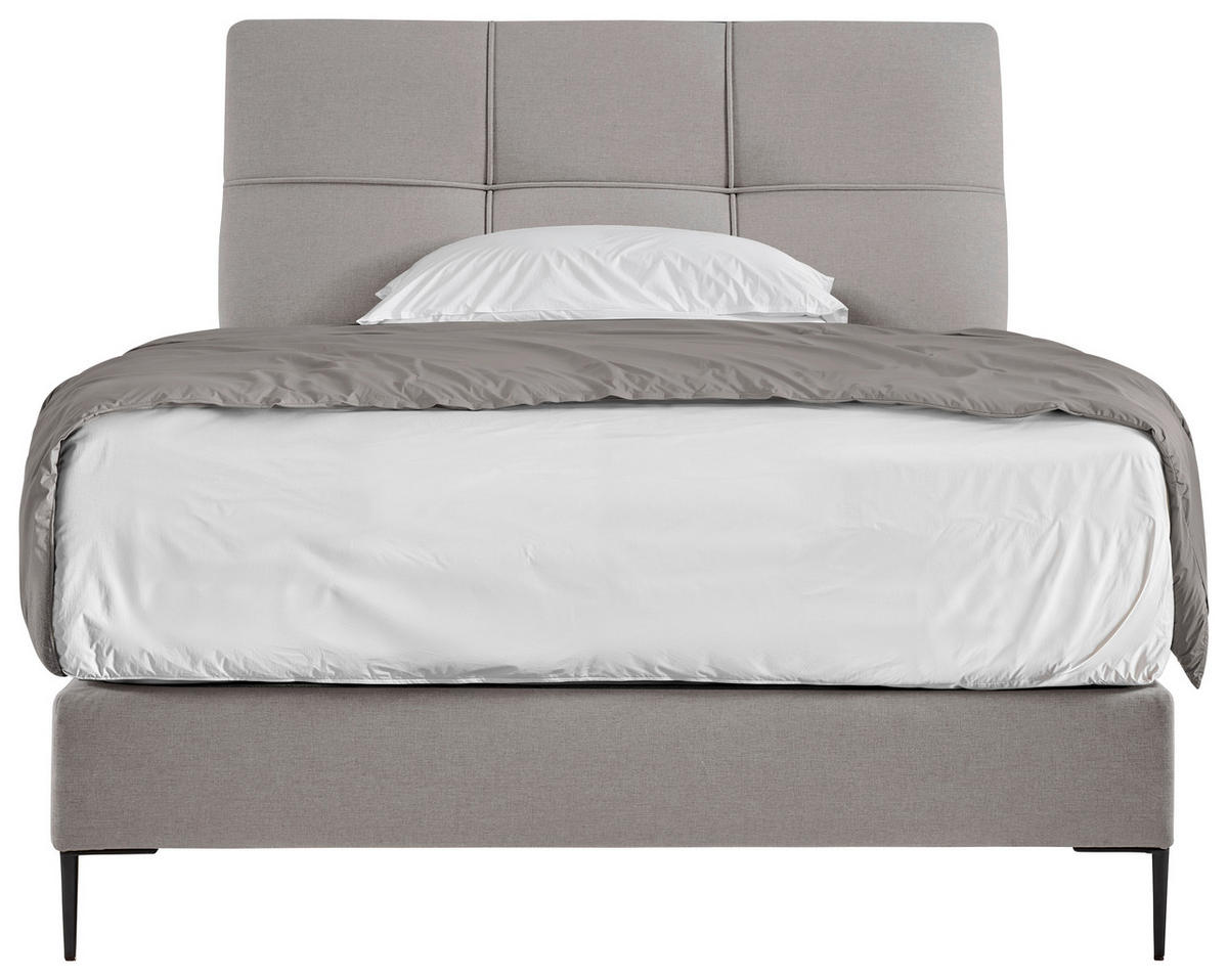 BOXSPRINGOVÁ POSTEĽ, 120/200 cm, sivá - čierna/sivá, Modern, kov/kompozitné drevo (120/200cm) - MID.YOU