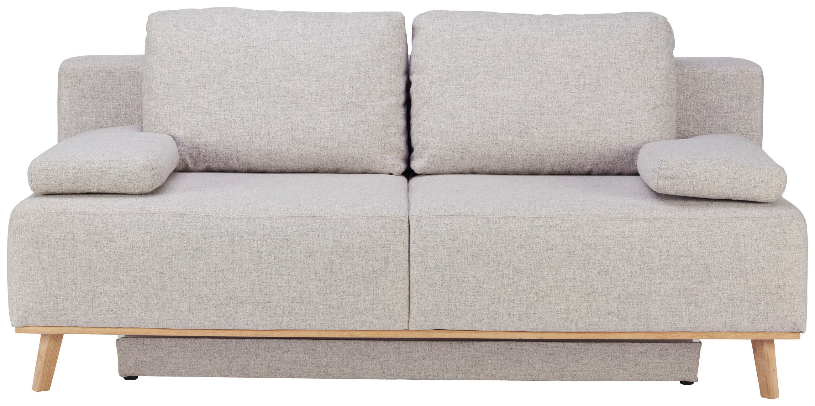 BOXSPRINGSOFA Carla  mit Stoffauswahl, Rücken echt Hellgrau  - Hellgrau, Design, Holz/Textil (203/97/107cm) - Dieter Knoll