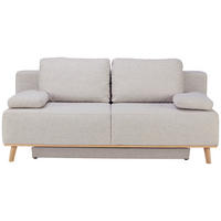 BOXSPRINGSOFA Carla  mit Stoffauswahl, Rücken echt Hellgrau  - Hellgrau, Design, Holz/Textil (203/97/107cm) - Dieter Knoll