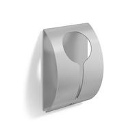 HANDTUCHKLEMME - Edelstahlfarben, Basics, Metall (5,0/7,4/2,7cm) - Zack