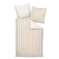 BETTWÄSCHE GENTANO Makosatin 135/200 cm  - Naturfarben/Weiß, Design, Textil (135/200cm) - Janine