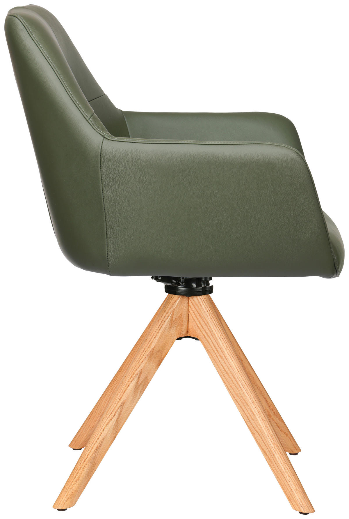 ARMLEHNSTUHL  in Echtleder pigmentiert  - Eichefarben/Naturfarben, KONVENTIONELL, Leder/Holz (59,5/87/63cm) - Novel