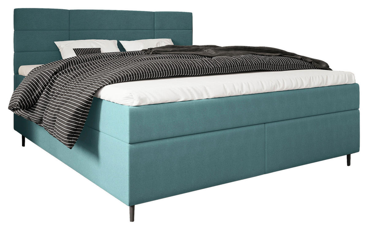 BOXBETT 180/200 cm  in Petrol  - Birkefarben/Petrol, Konventionell, Holz/Textil (180/200cm) - Boxxx