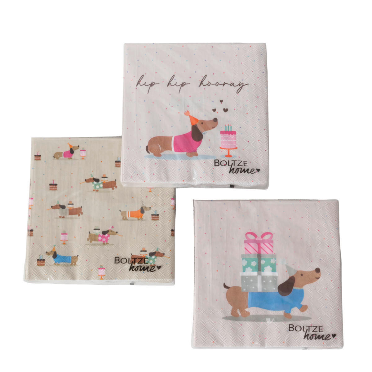 SADA UBROUSKŮ 20 ks - hnědá/béžová, Basics, papír (17/17/3cm)