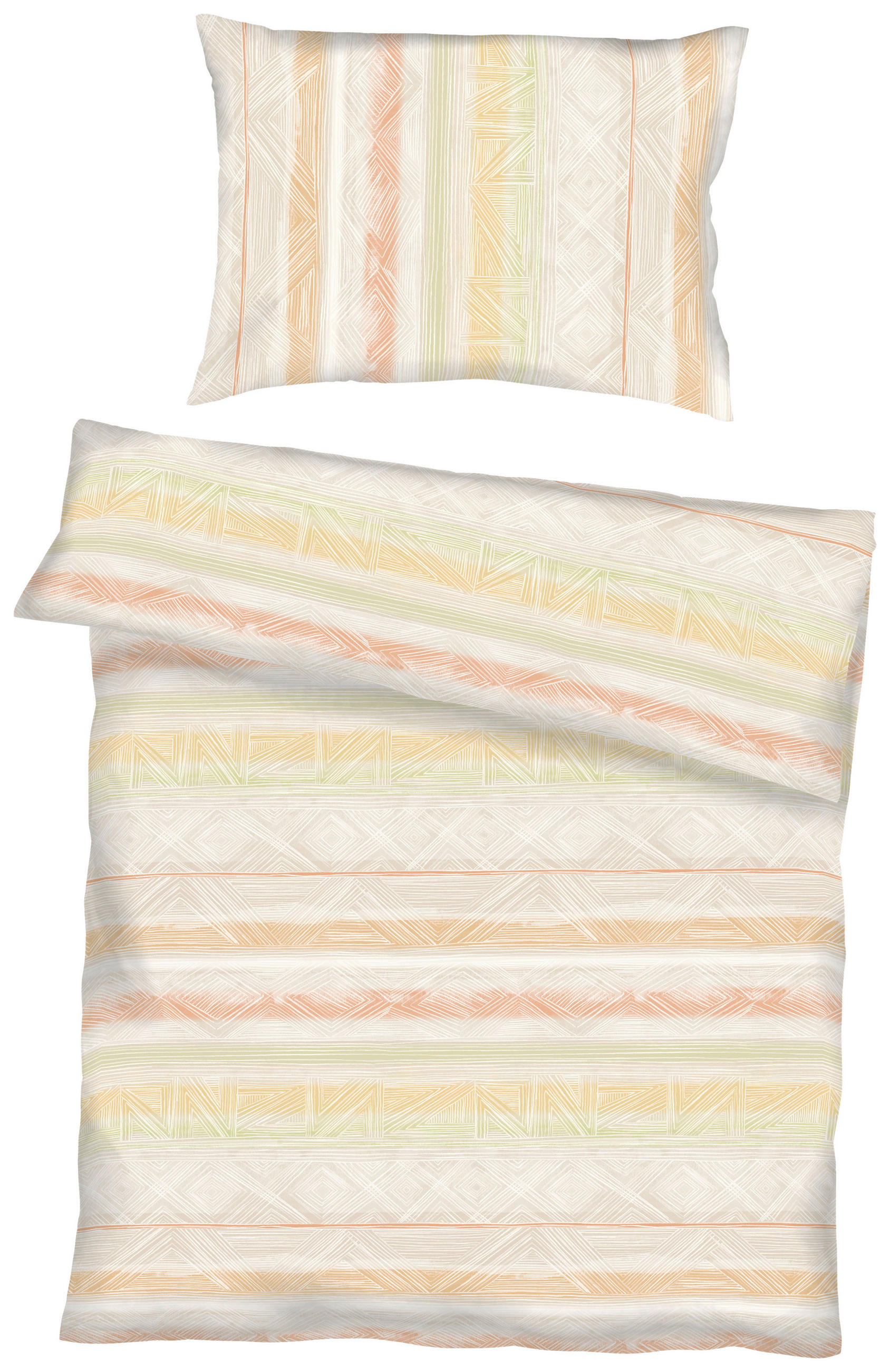 BETTWÄSCHE 2-teilig Hacienda Makosatin 140/200 cm  - Rotorange, Basics, Textil (140/200cm) - Kaeppel