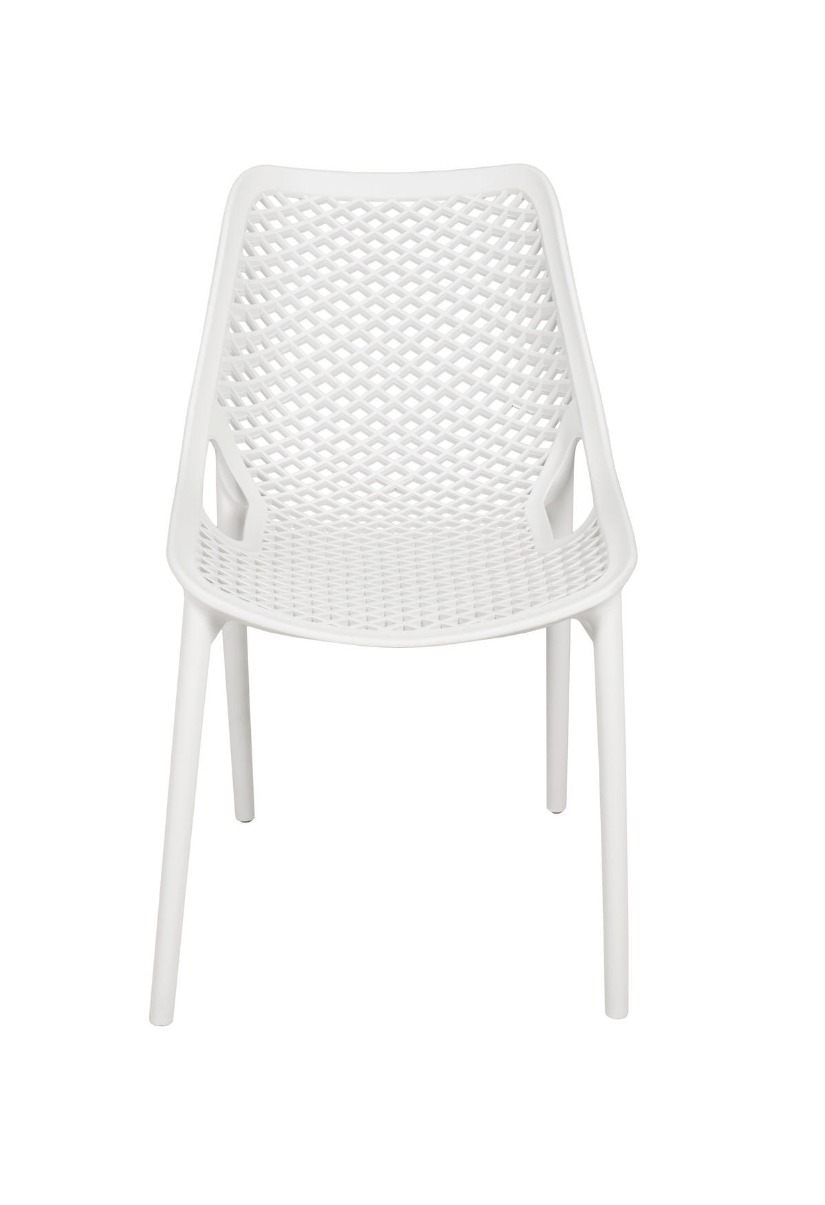 GARTENSTUHL-SET Weiß  - Weiß, MODERN, Kunststoff (50/83/60cm) - Gardenson
