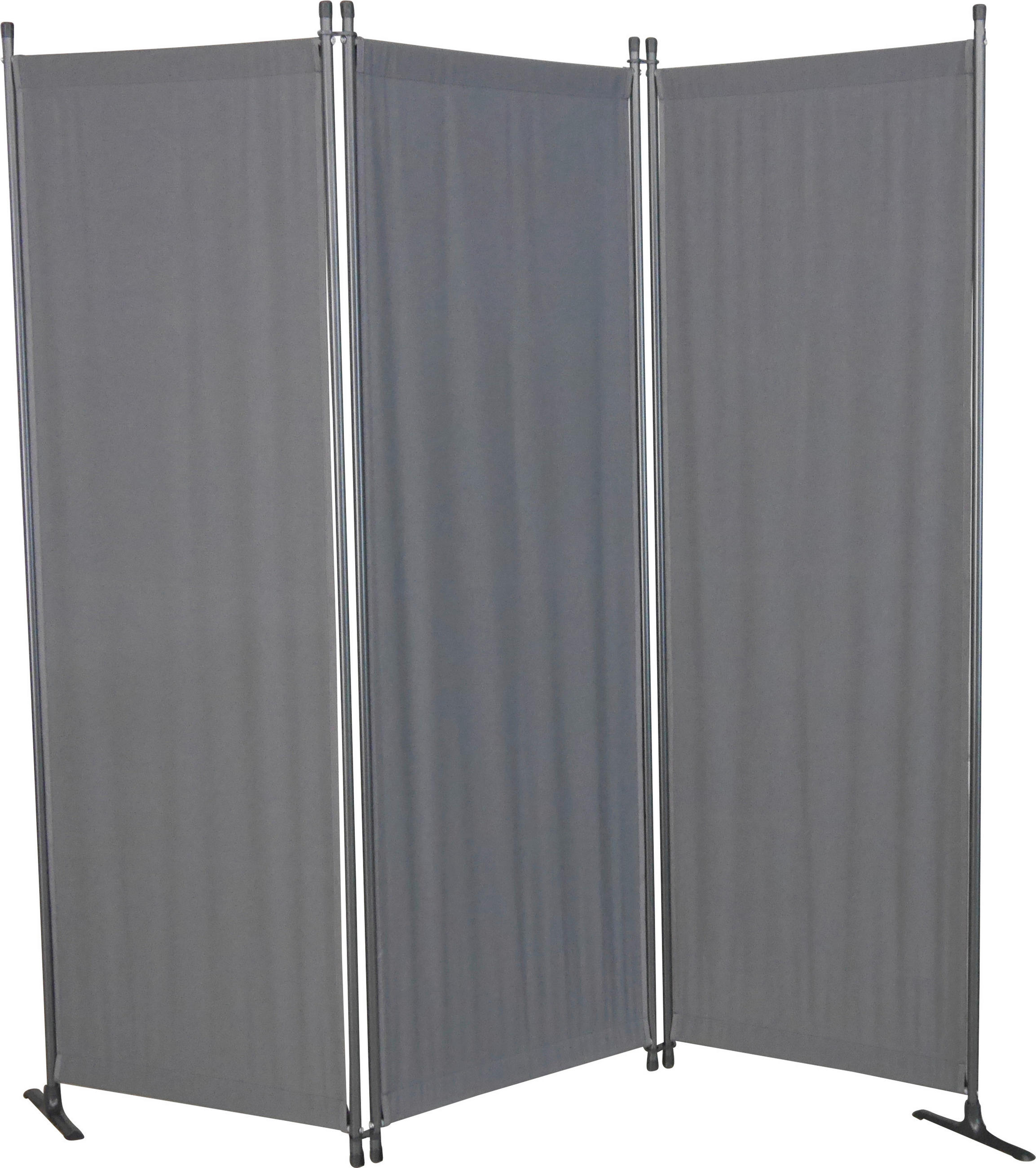 SICHTSCHUTZ - Dunkelgrau/Grau, Basics, Textil/Metall (165/165/25,2cm) - Boxxx