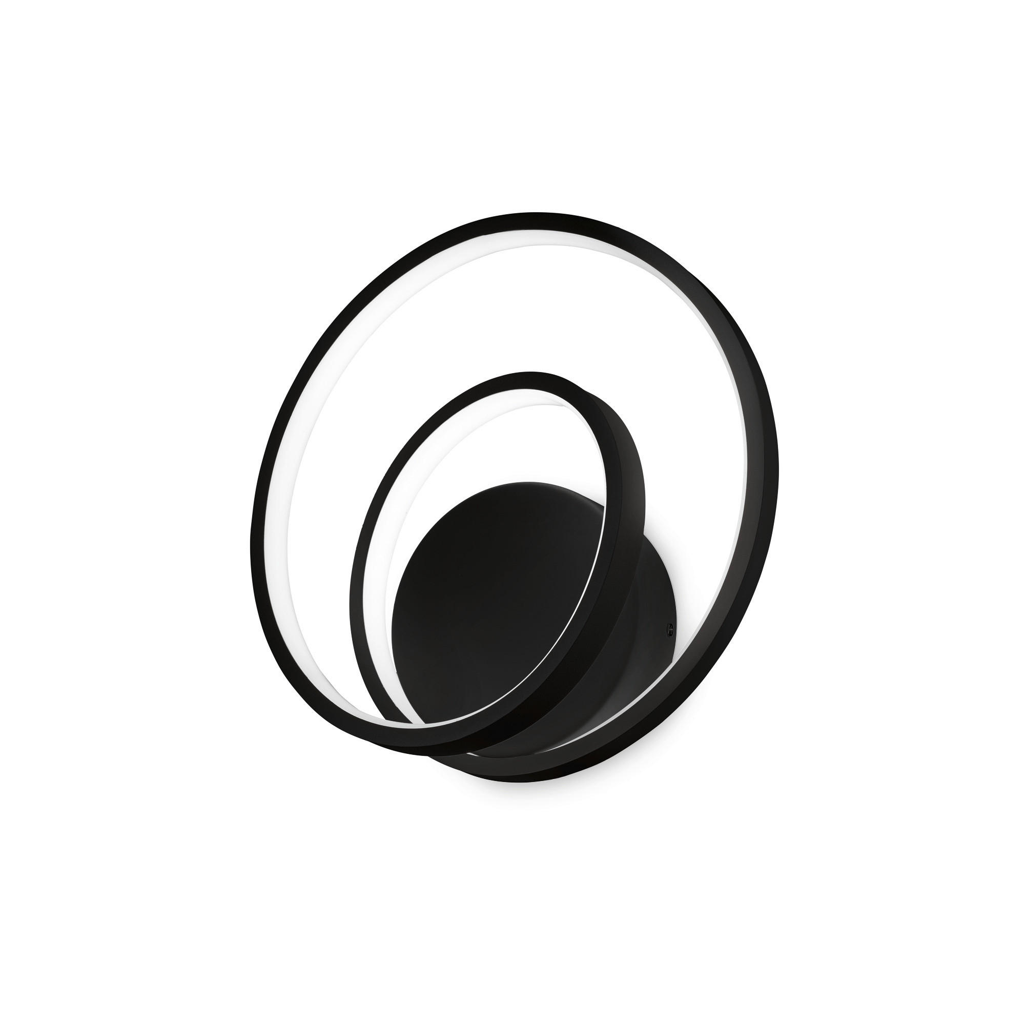 LED-WANDLEUCHTE 29/30/8 cm   - Schwarz, Design, Kunststoff/Metall (29/30/8cm) - Ideal Lux