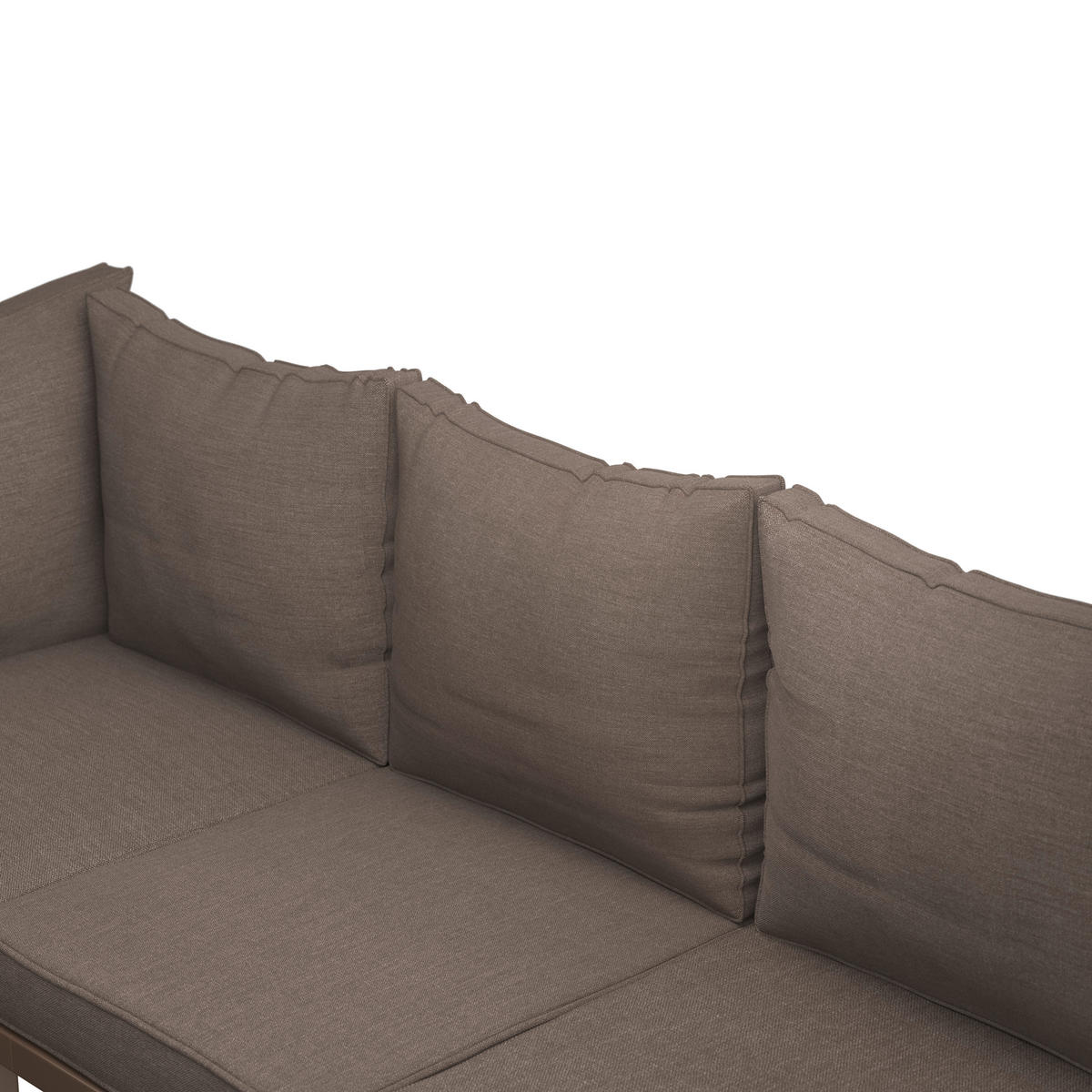 LOUNGEGARNITUR  138/207 cm  Akazie vollmassiv Stahl  - Naturfarben/Braun, MODERN, Holz/Metall (138/207cm) - Ambia Garden