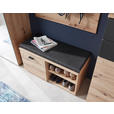 GARDEROBE 6-teilig in 282/202/38 cm - Schwarz/Eiche Artisan, Design, Holzwerkstoff/Textil (282/202/38cm) - Voleo