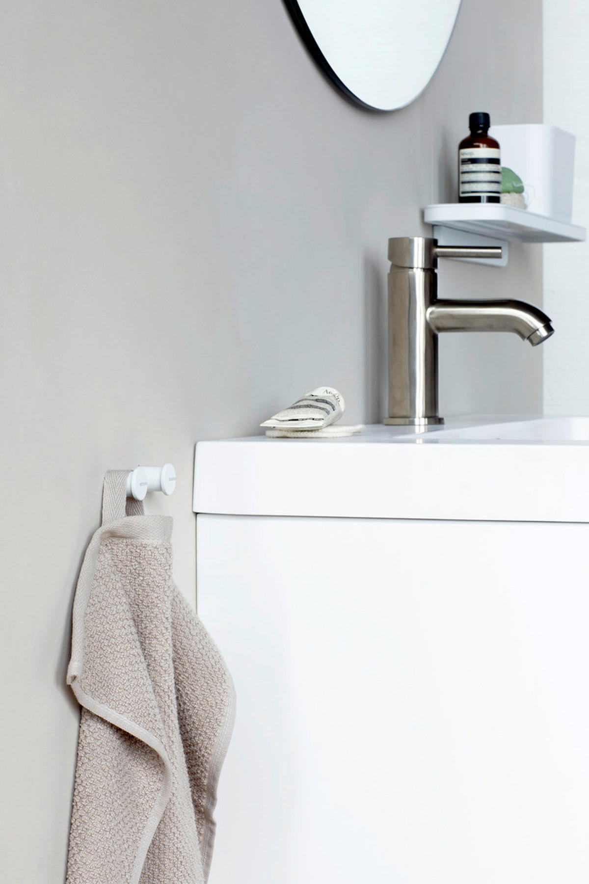 KUKA ZA PEŠKIRE  bela  metal  - bela, Osnovno, metal (2.1/2.1/2.3cm) - Brabantia