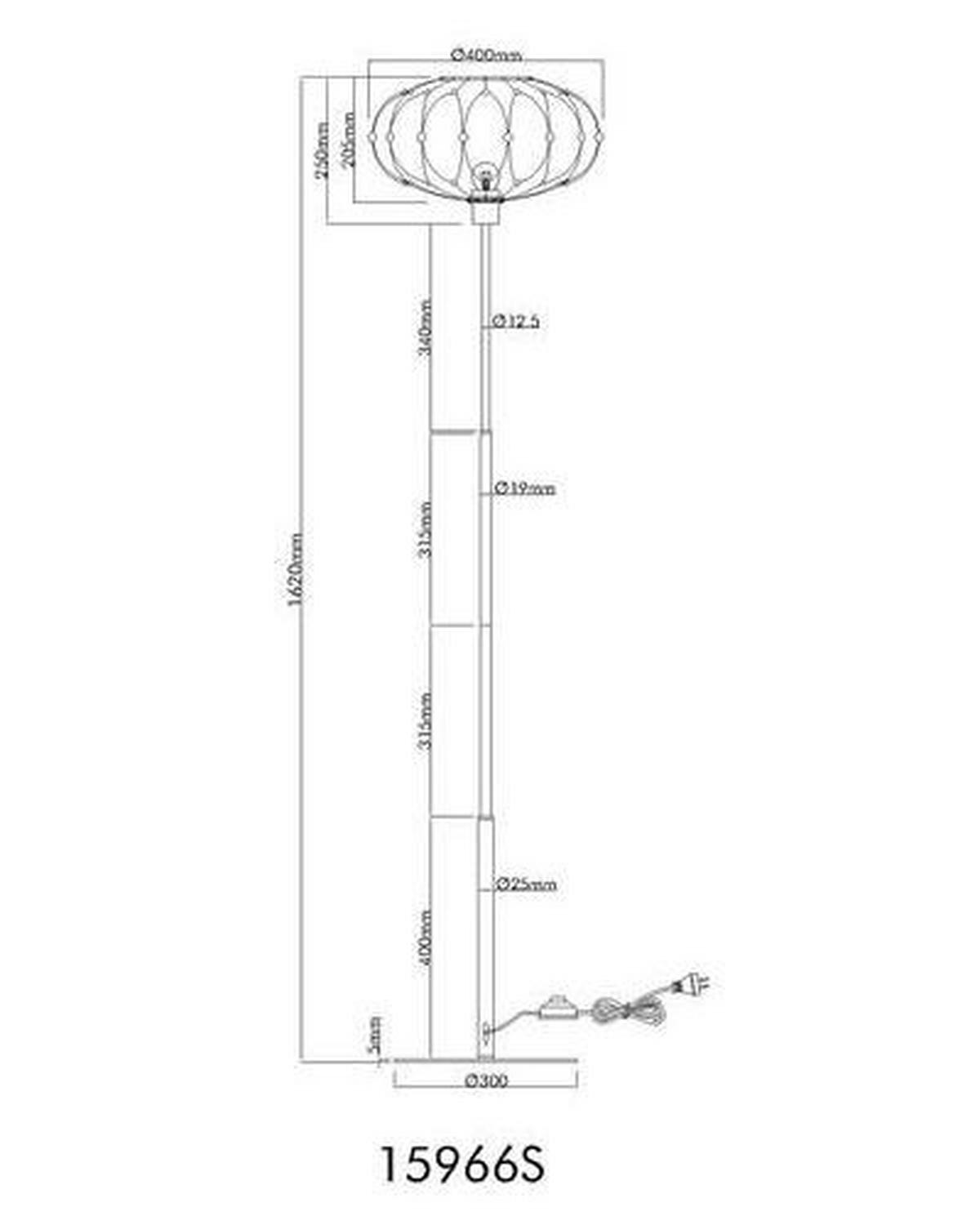 STOJEČA SVETILKA  GREYS      40/162 cm       - zlate barve/črna, Design, kovina/umetna masa (40/162cm) - Globo