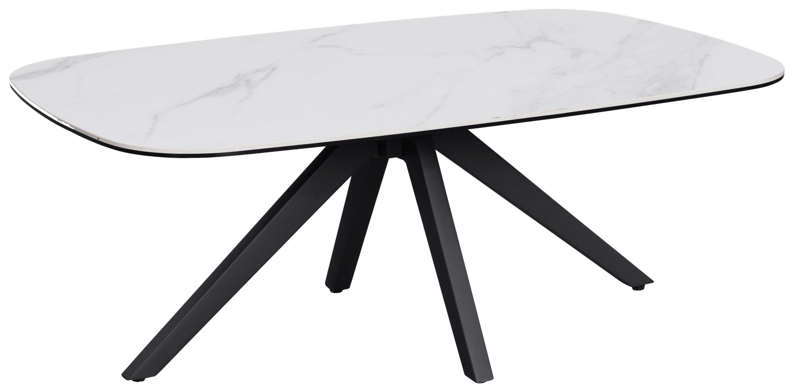 COUCHTISCH 110/70/42 cm ESG rechteckig Anthrazit, Weiß  - Anthrazit/Weiß, Design, Glas/Keramik (110/70/42cm) - Novel