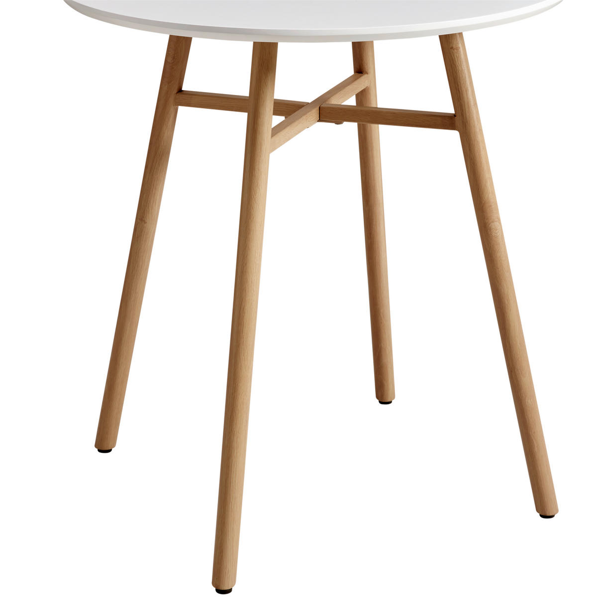 ESSTISCH in Metall, Holzwerkstoff   - Weiss/Eichefarben, Lifestyle, Holzwerkstoff/Metall (70/75/70cm) - MID.YOU