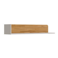 WANDBOARD Eiche massiv Grau, Eichefarben  - Eichefarben/Grau, KONVENTIONELL, Holz/Holzwerkstoff (120/20/24cm) - Cantus