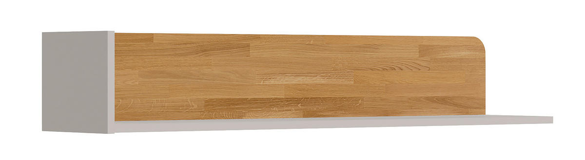 WANDBOARD Eiche massiv Grau, Eichefarben  - Eichefarben/Grau, KONVENTIONELL, Holz/Holzwerkstoff (120/20/24cm) - Cantus
