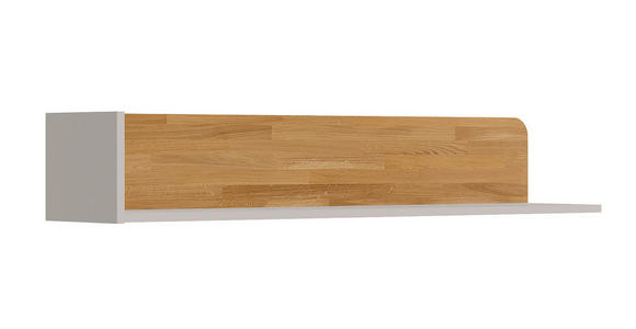 WANDBOARD COOL Holz, Holzwerkstoff Eiche massiv Grau, Eichefarben  - Eichefarben/Grau, KONVENTIONELL, Holz/Holzwerkstoff (80/20/24cm) - Cantus