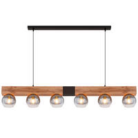 SVJETILJKA VISEĆA    140/15/120 cm    Moitas  - prirodne boje/crna, Natur, staklo/drvni materijal (140/15/120cm)