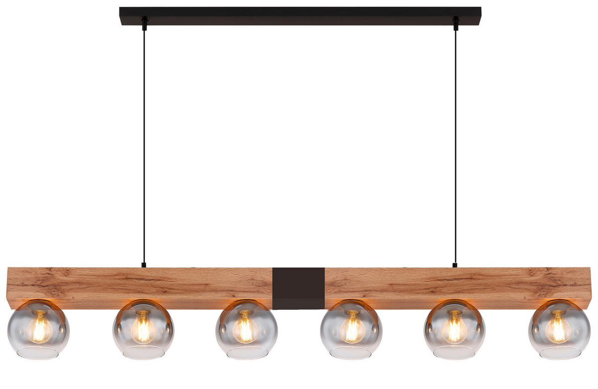 SVJETILJKA VISEĆA    140/15/120 cm    Moitas  - prirodne boje/crna, Natur, staklo/drvni materijal (140/15/120cm)