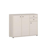 KOMMODE , 108,8/85,5/34,8 cm, 2 Schublade(n)  - Sandfarben/Schwarz, Design, Holzwerkstoff/Kunststoff (108,8/85,5/34,8cm)