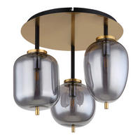 DECKENLEUCHTE  46/36 cm    - Messingfarben, Design, Glas/Metall (46/36cm) - Globo