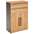 HIGHBOARD  in 80/120/40 cm  - Eichefarben/Schwarz, MODERN, Holzwerkstoff/Kunststoff (80/120/40cm) - Novel