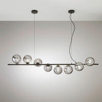 HÄNGELEUCHTE  - Schwarz, Trend, Glas/Metall (145/165/15cm)