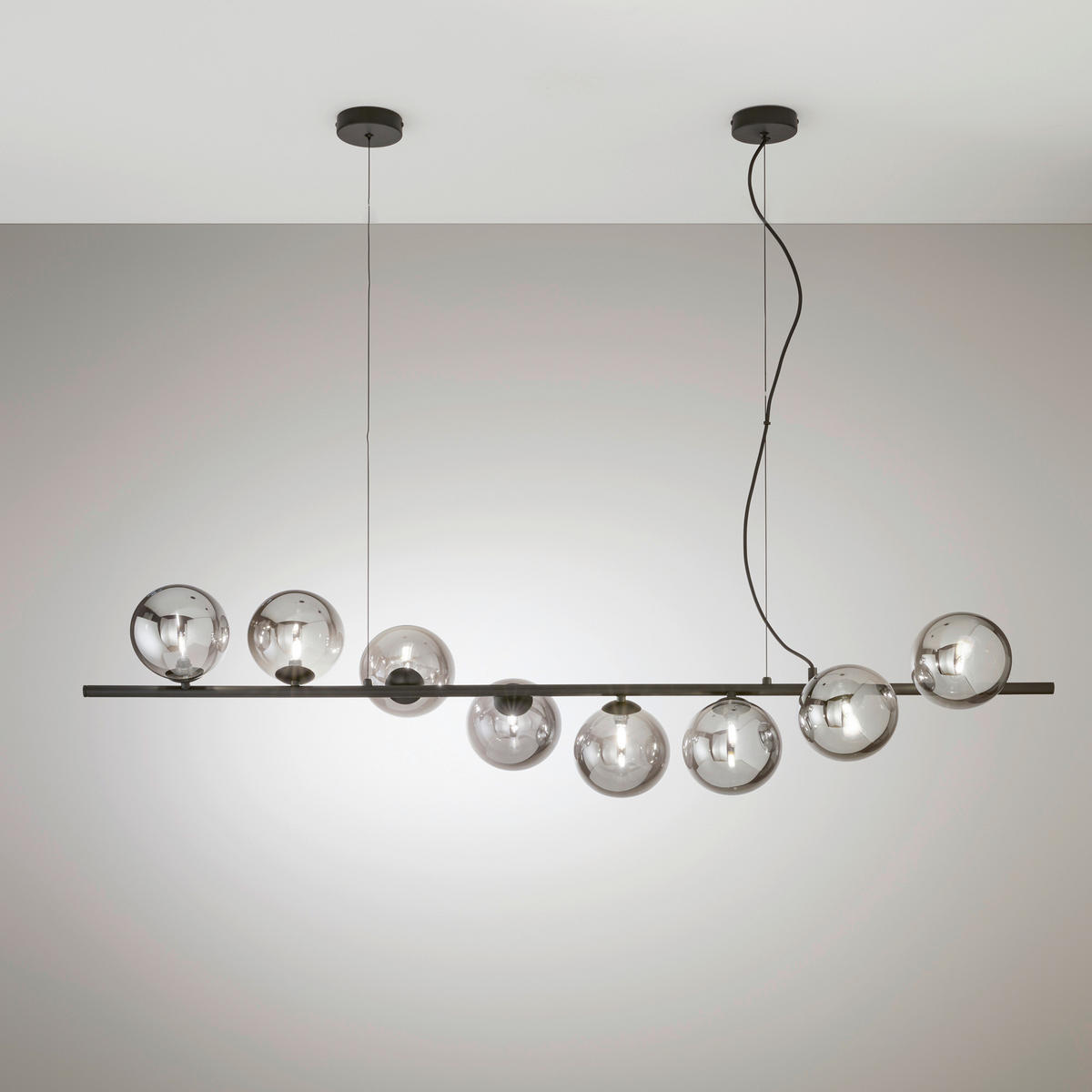 HÄNGELEUCHTE  - Schwarz, Trend, Glas/Metall (145/165/15cm)