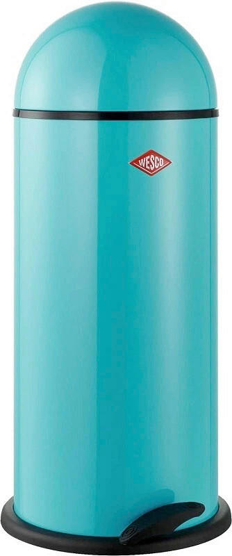 ABFALLEIMER 22 L  - Türkis/Silberfarben, Basics, Metall (32/32/72cm) - Wesco