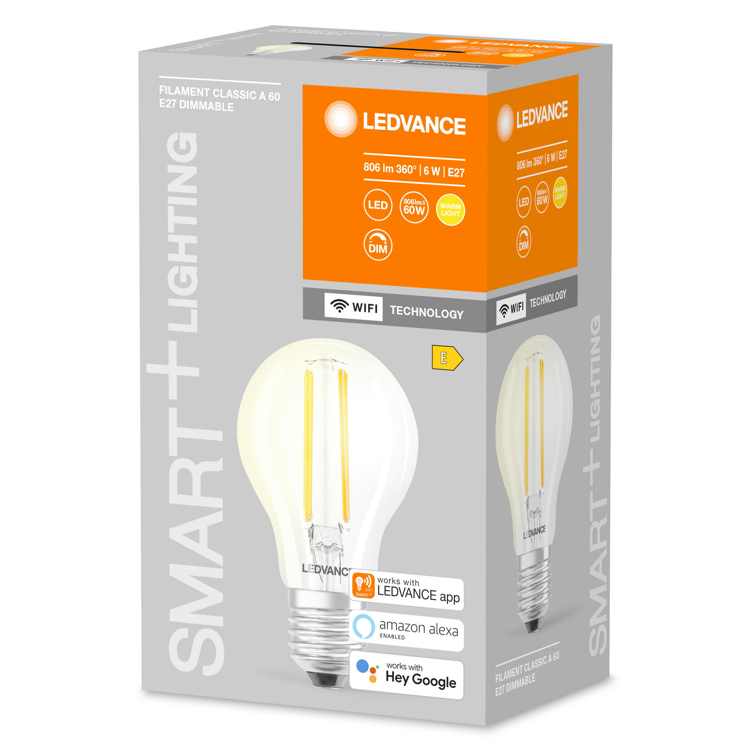 LED-LEUCHTMITTEL   E27 6 W 806 lm  - Basics, Glas/Metall (6/10,5cm) - Ledvance