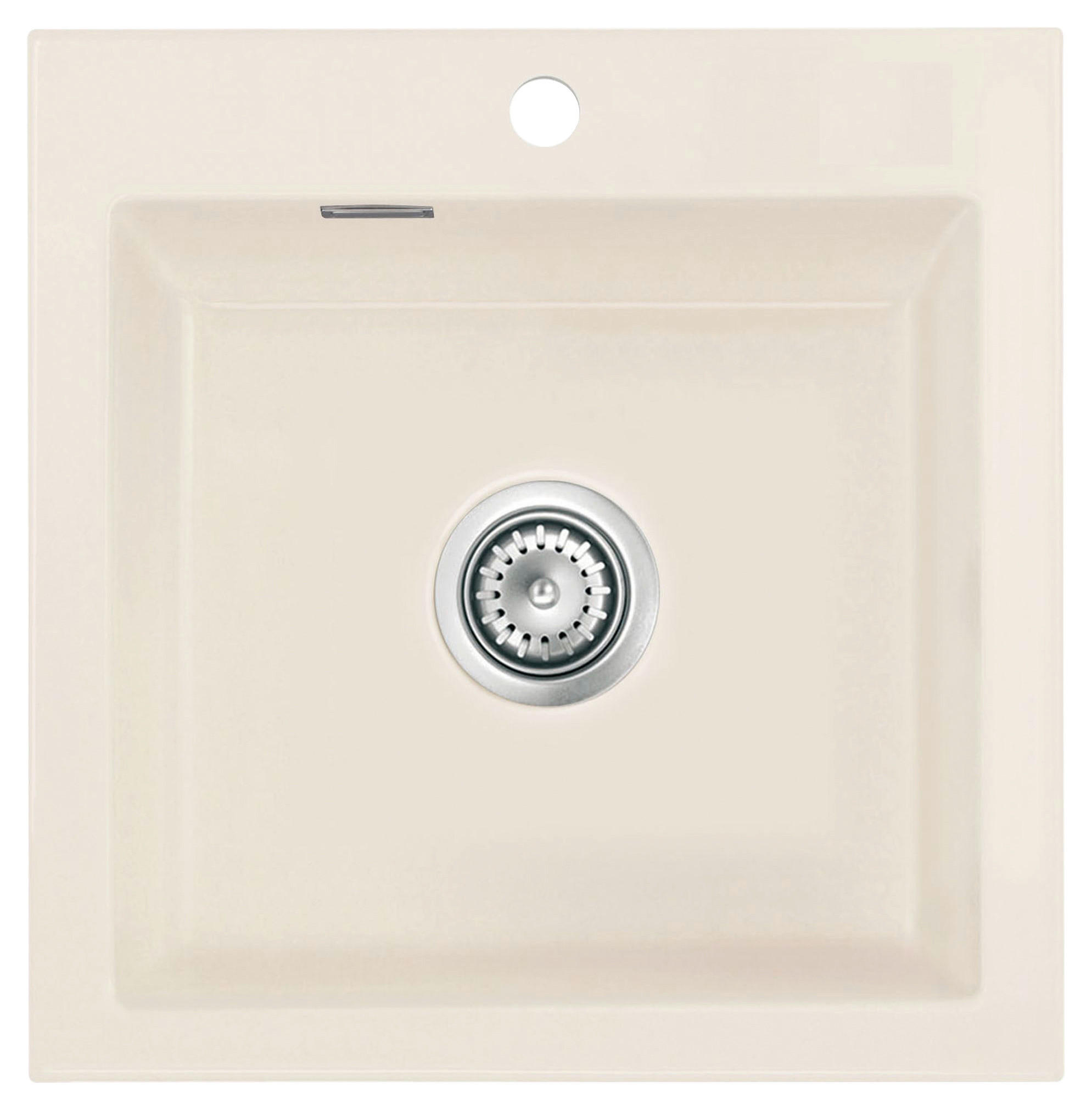 SPÜLE Mera 51 / 50010119  - Creme, Basics, Keramik (51/51/20cm) - Systemceram
