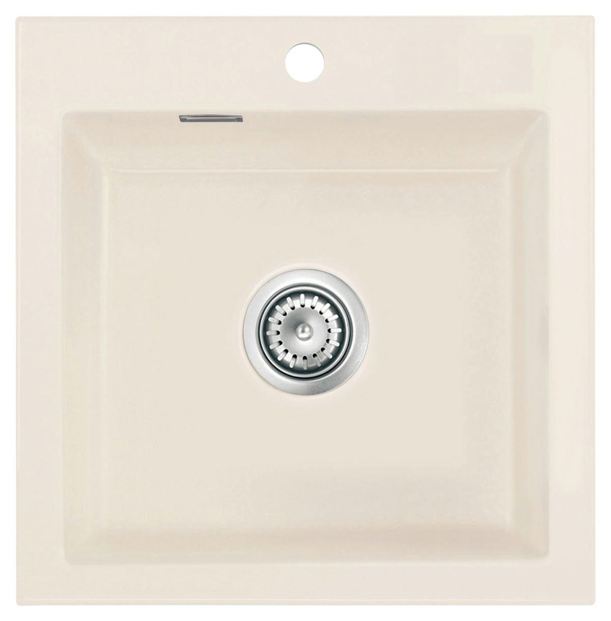 SPÜLE Mera 51 / 50010119  - Creme, Basics, Keramik (51/51/20cm) - Systemceram