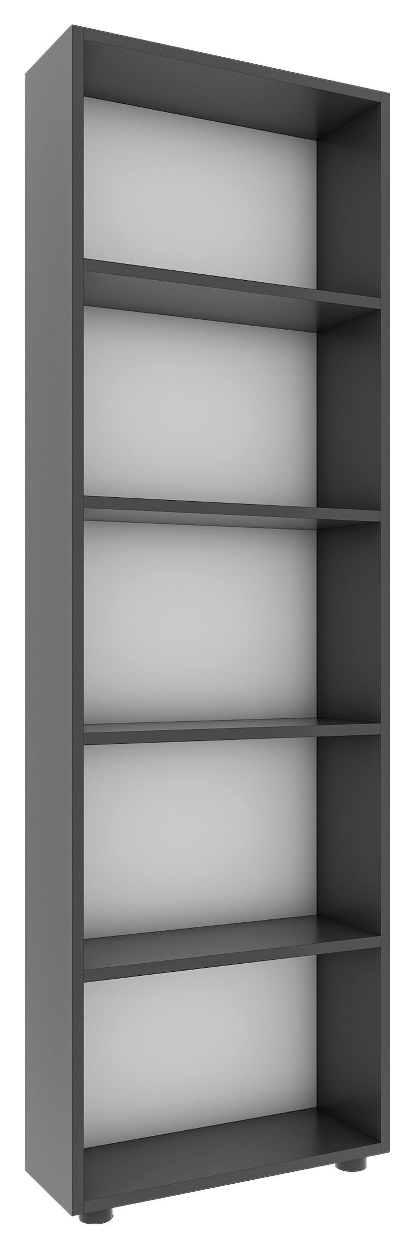 STANDREGAL Anthrazit  - Anthrazit/Schwarz, Basics, Holzwerkstoff/Kunststoff (56/169/20cm) - MID.YOU