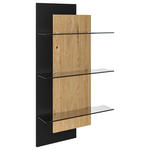 WANDBOARD Celika Celika   - Wildeiche/Anthrazit, Natur, Glas/Holz (70/125/20cm) - Dieter Knoll