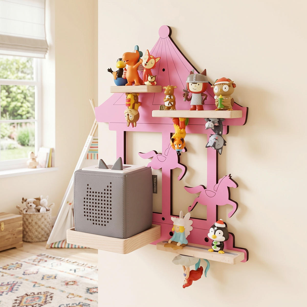 KINDERREGAL  - Pink, Modern, Holzwerkstoff (35/41/19cm) - Livetastic
