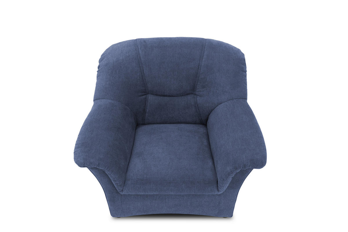 SESSEL Mikrofaser Dunkelblau    - Schwarz/Dunkelblau, KONVENTIONELL, Kunststoff/Textil (102/83/81cm) - MID.YOU