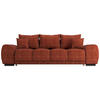 BIGSOFA  in Chenille Terracotta  - Terracotta/Schwarz, KONVENTIONELL, Kunststoff/Textil (266/89/104cm) - Carryhome
