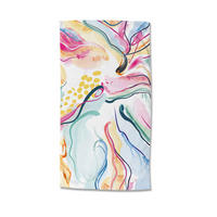 STRANDTUCH Good Morning Multicolor, Weiß, Hellblau, Hellrosa 100/180 cm  - Hellrosa/Multicolor, Basics, Textil (100/180cm)
