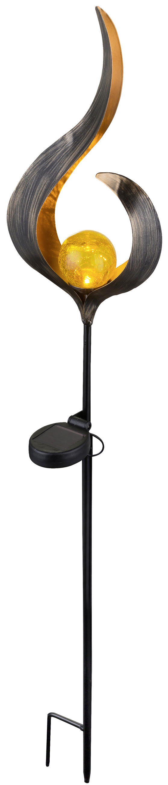 Solarleuchte 2er Set  2-teilig  - Bronzefarben, LIFESTYLE, Glas/Metall (90cm) - Ambia Garden