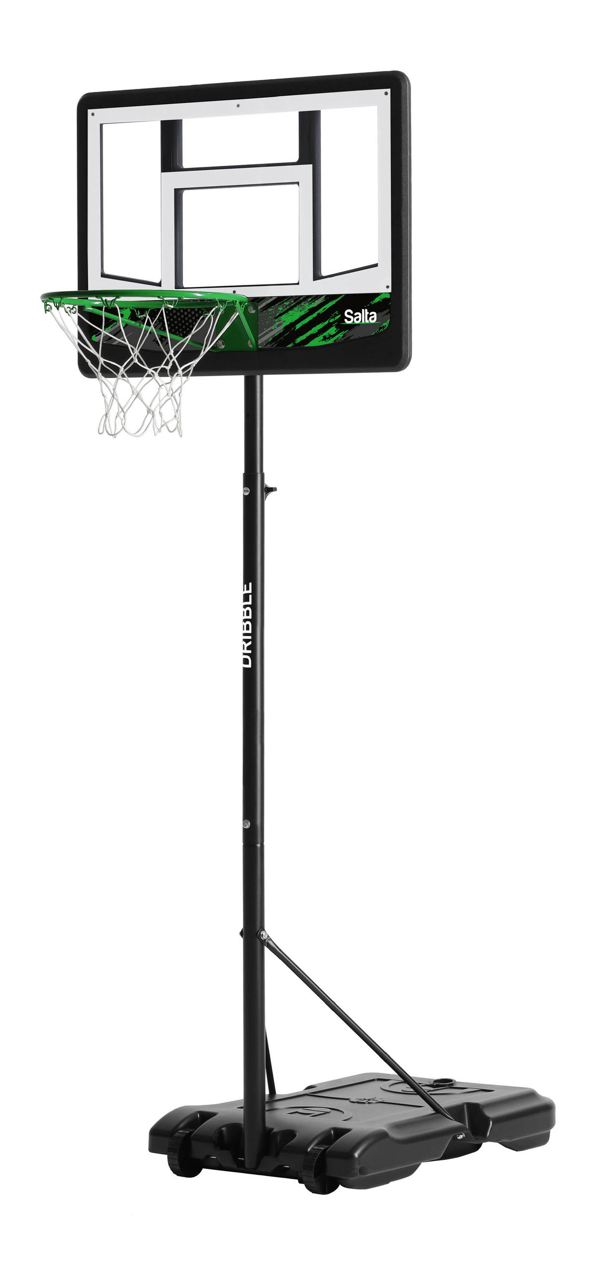 BASKETBALLSTÄNDER - Schwarz/Grün, KONVENTIONELL, Metall (83/204-254/130cm) - Salta