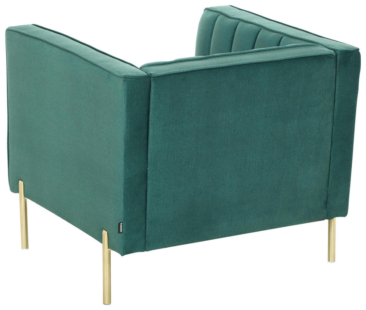 SESSEL in Samt Grün  - Goldfarben/Grün, Design, Textil/Metall (101/75/85cm) - Livetastic