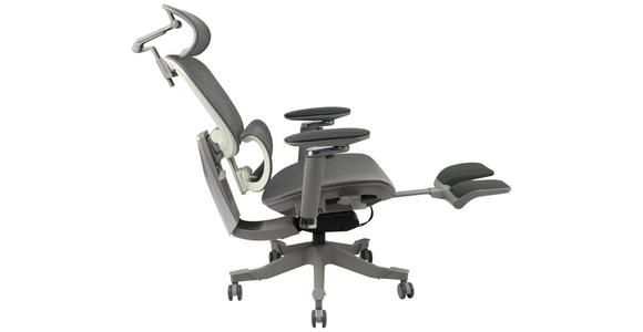 DREHSTUHL  in Netzbespannung Grau  - Grau, MODERN, Kunststoff/Textil (72,5/109-118/73cm) - Novel