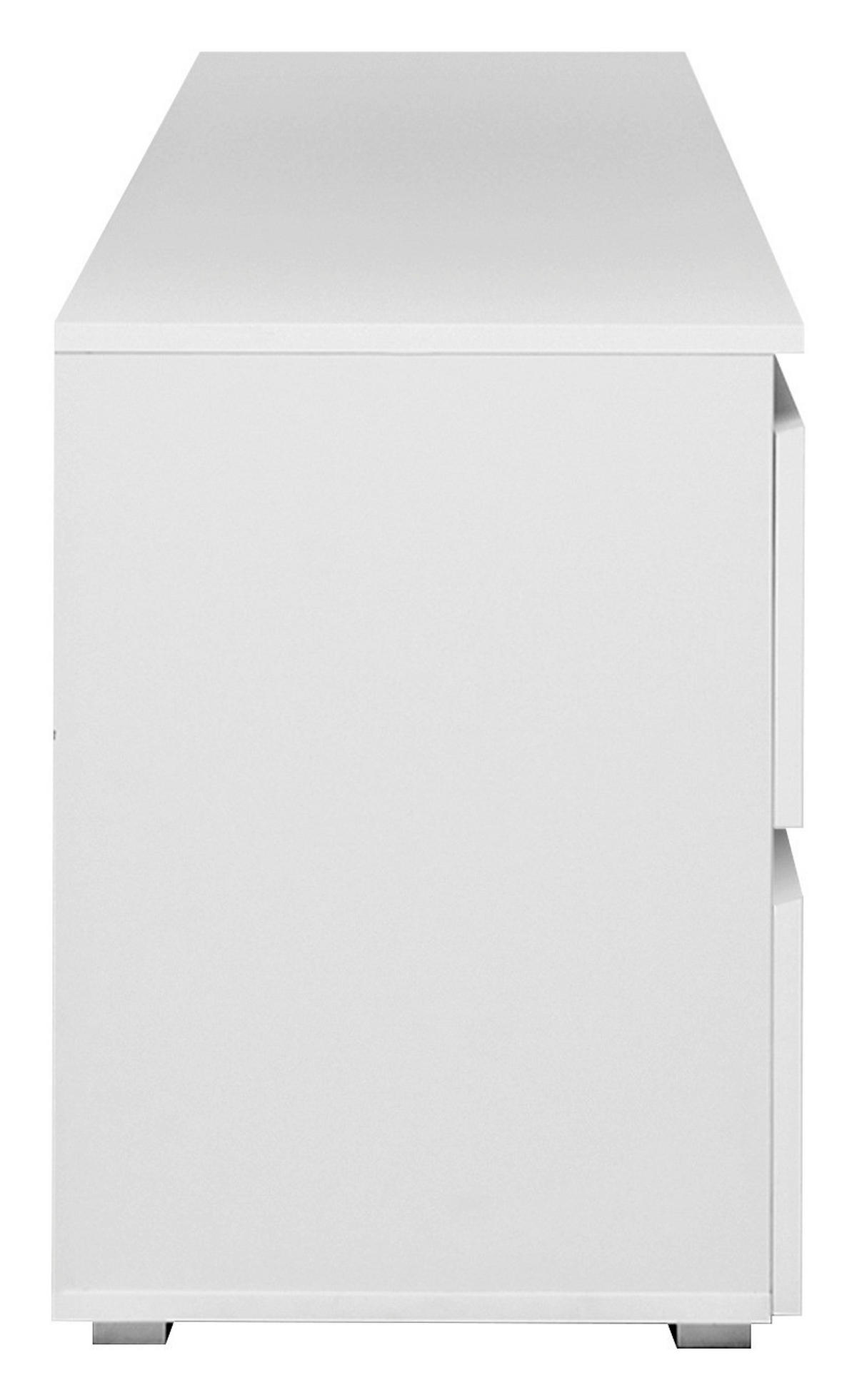 TV-BÄNK 160/55/40 cm  - vit/silver, Klassisk, trämaterial (160/55/40cm) - MID.YOU
