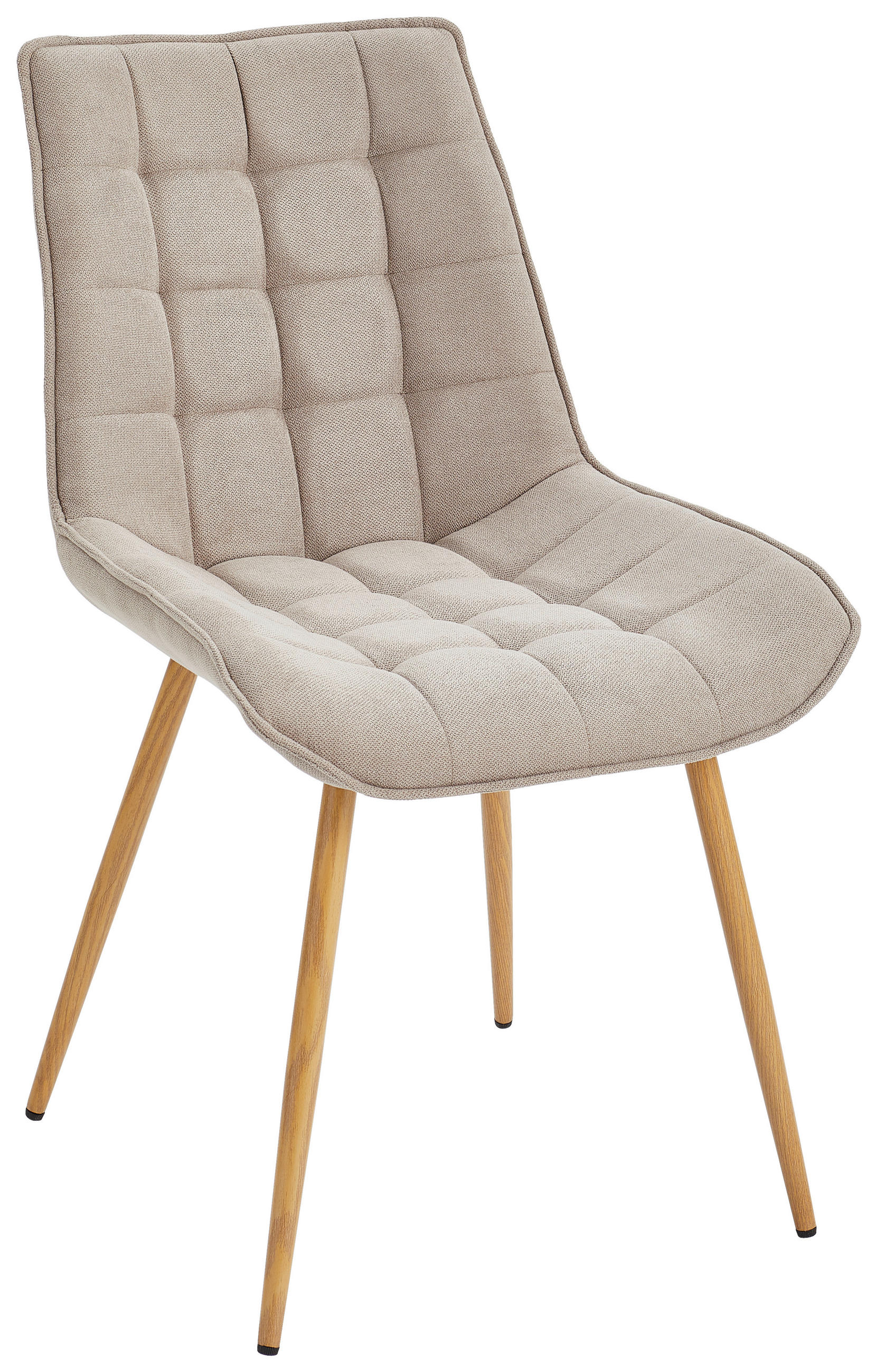 STUHL in Eisen Webstoff - Taupe/Eichefarben, Modern, Textil/Metall (51/88/62cm) - Livetastic