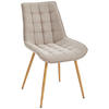 STUHL  in Eisen Webstoff  - Taupe/Eichefarben, Modern, Textil/Metall (51/88/62cm) - Livetastic