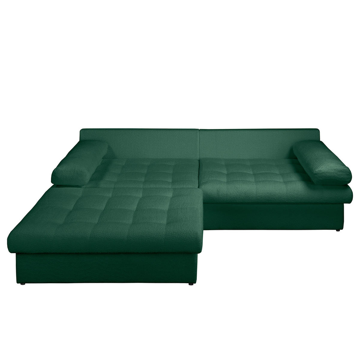 ECKSOFA Naomi Grün Chenille Rückenkissen  - Schwarz/Grün, Design, Kunststoff/Textil (243/284cm) - P & B