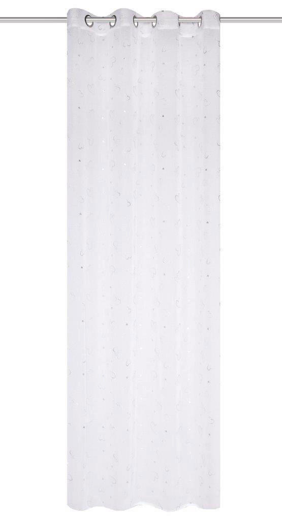 ÖSENSCHAL AMOUR transparent 140/245 cm   - Silberfarben, Basics, Textil (140/245cm)